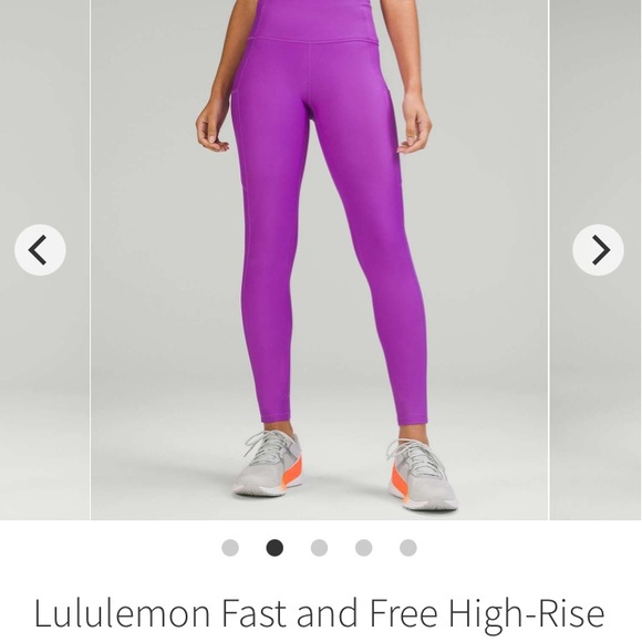 Lululemon Fast & Free tech fleece tights, size 4, 28” inseam - Picture 5 of 5